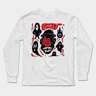 ghost doodle funny Long Sleeve T-Shirt